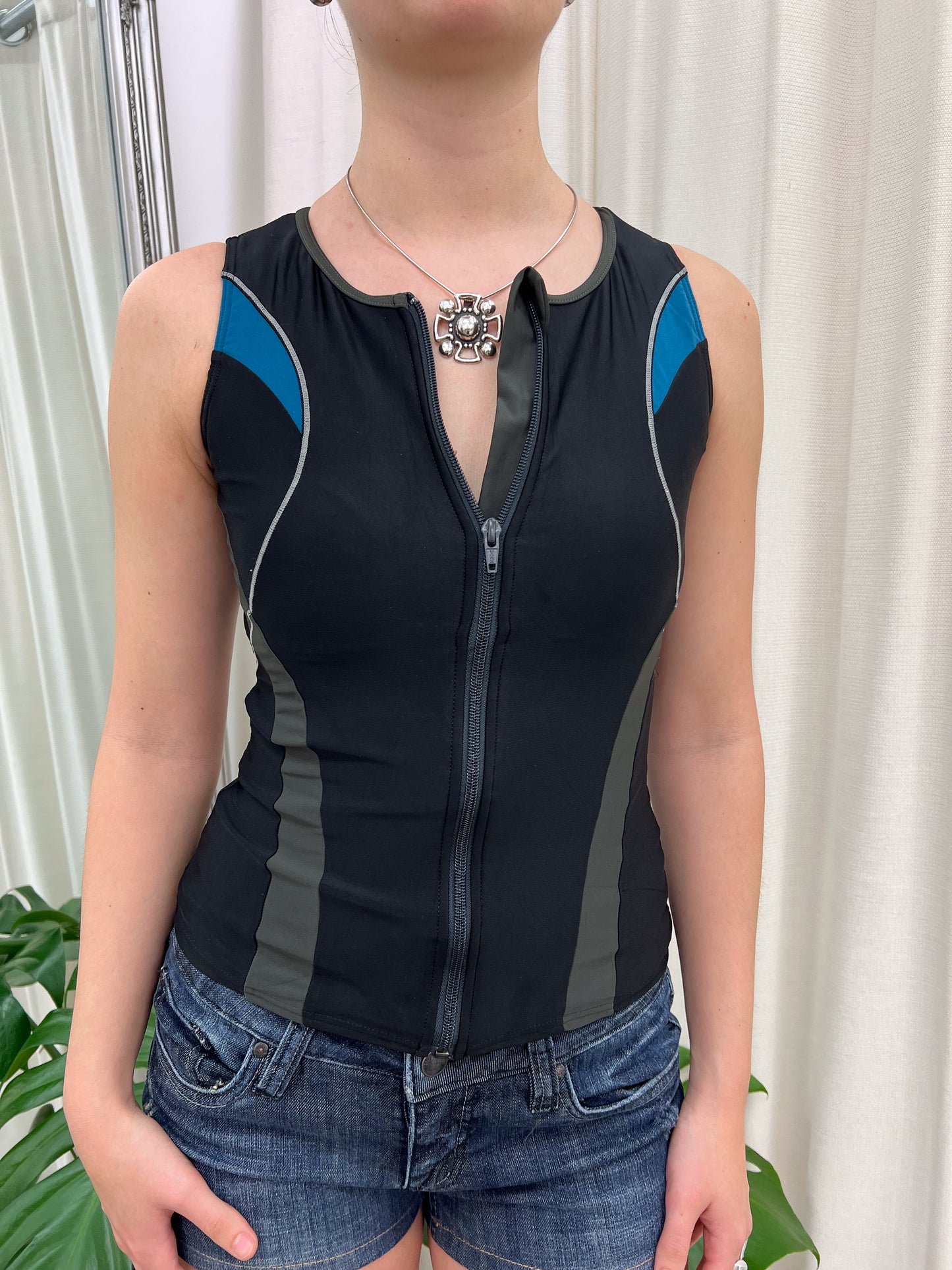 Black & Blue Sports Tank