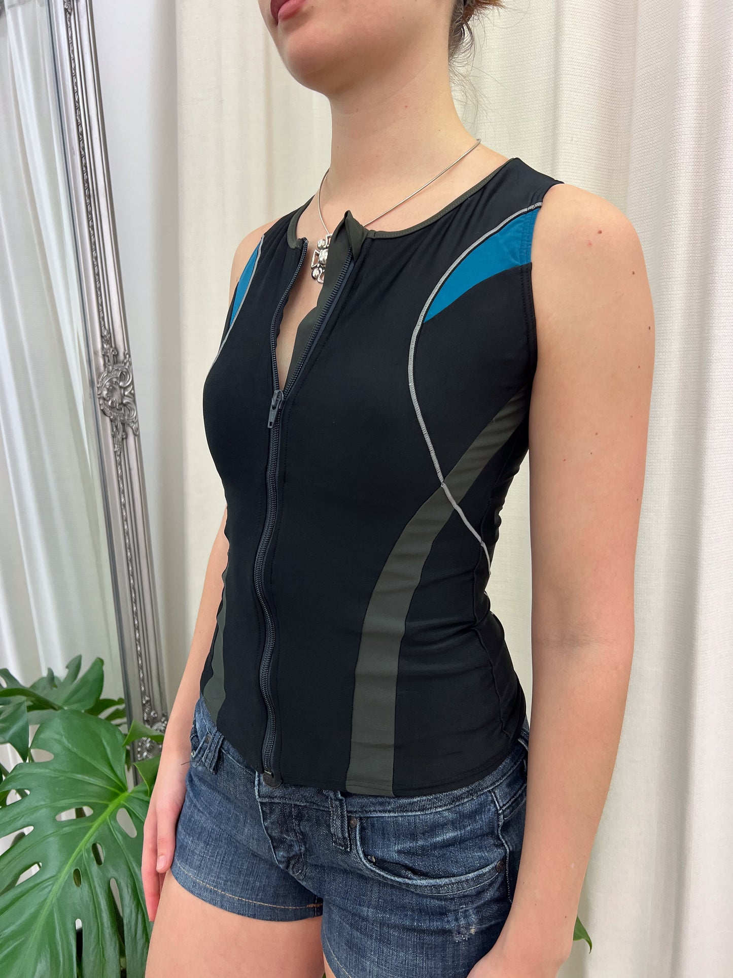 Black & Blue Sports Tank