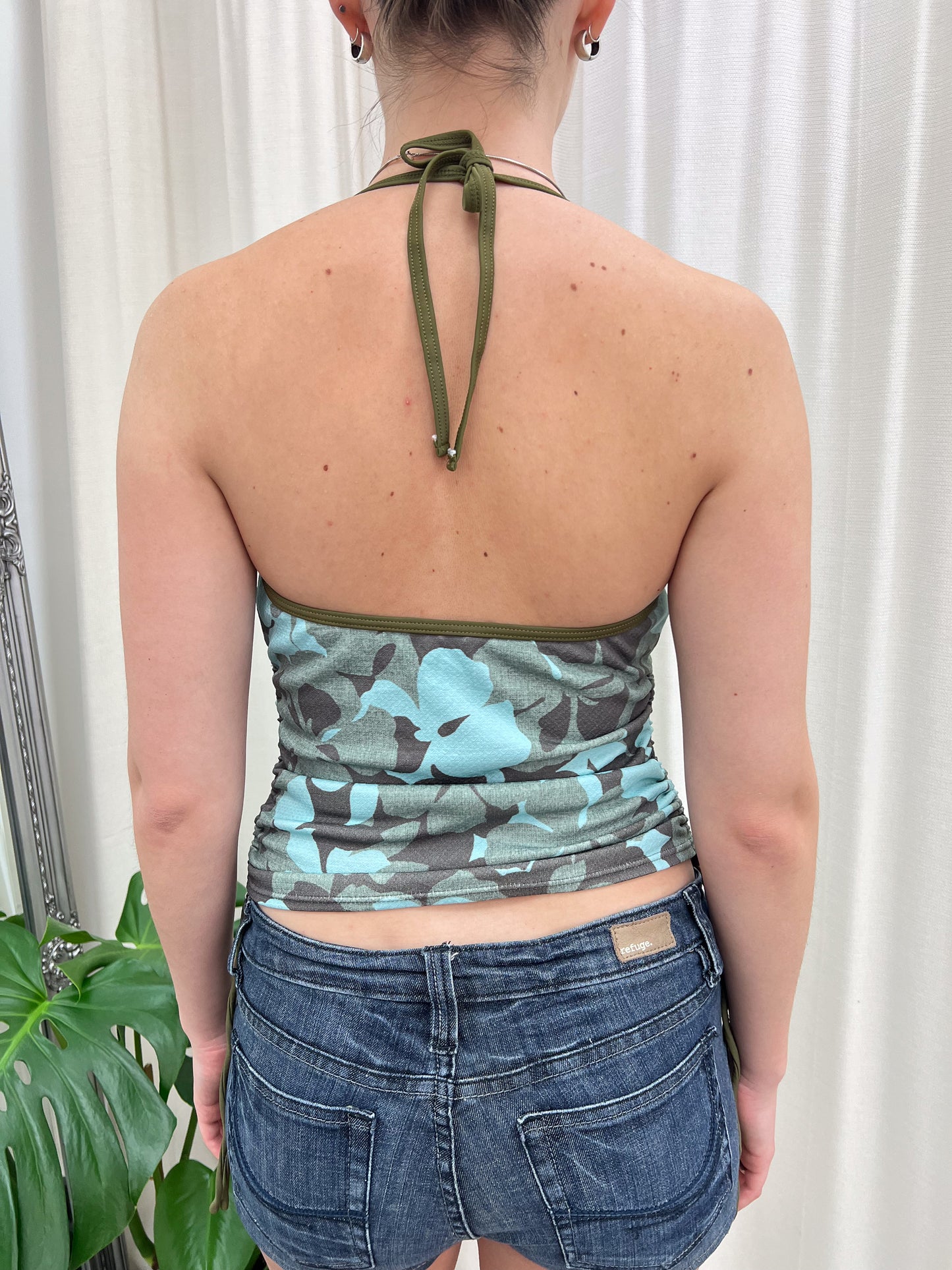 Green Floral Tankini