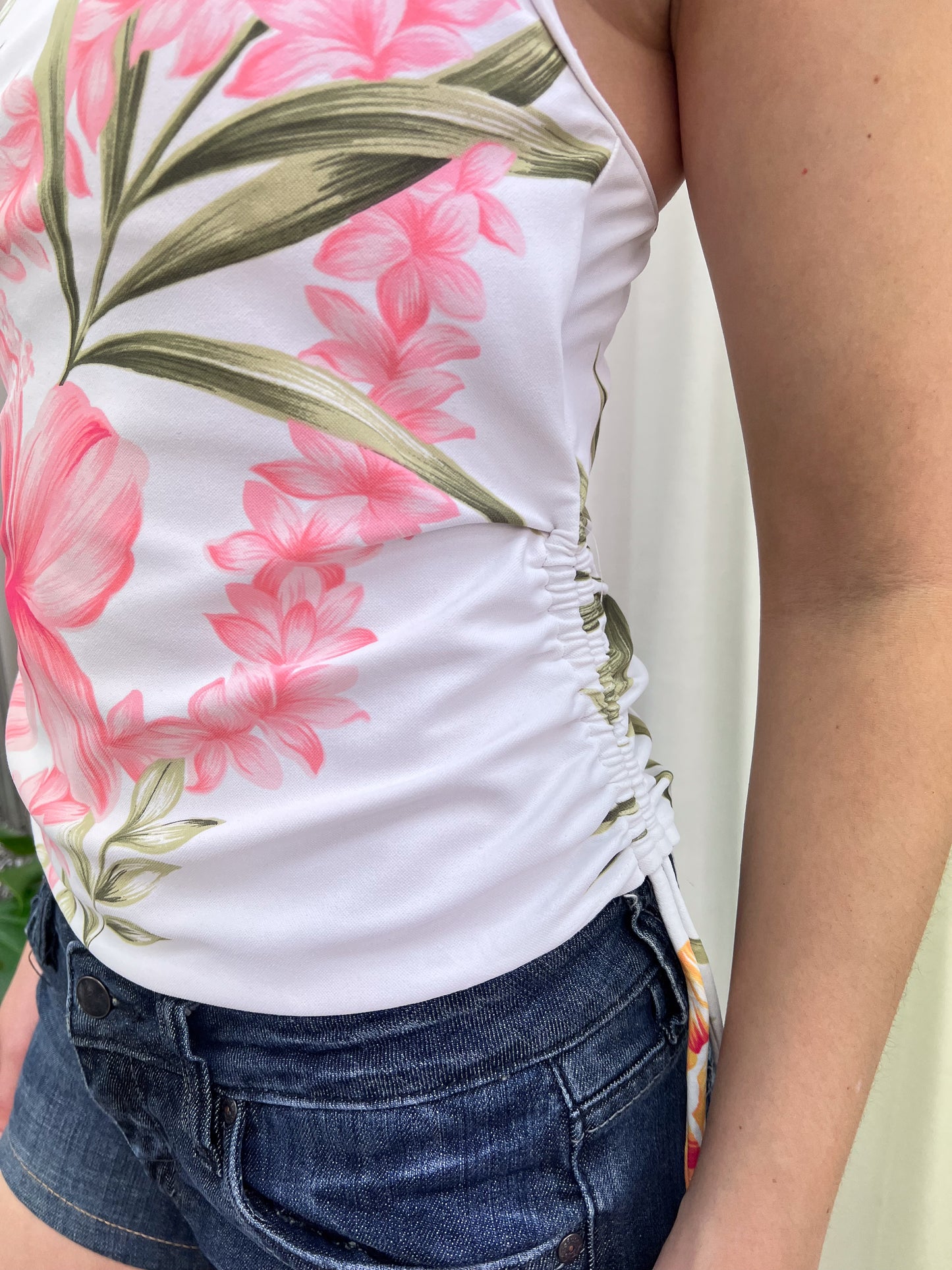 White Hibiscus Tankini