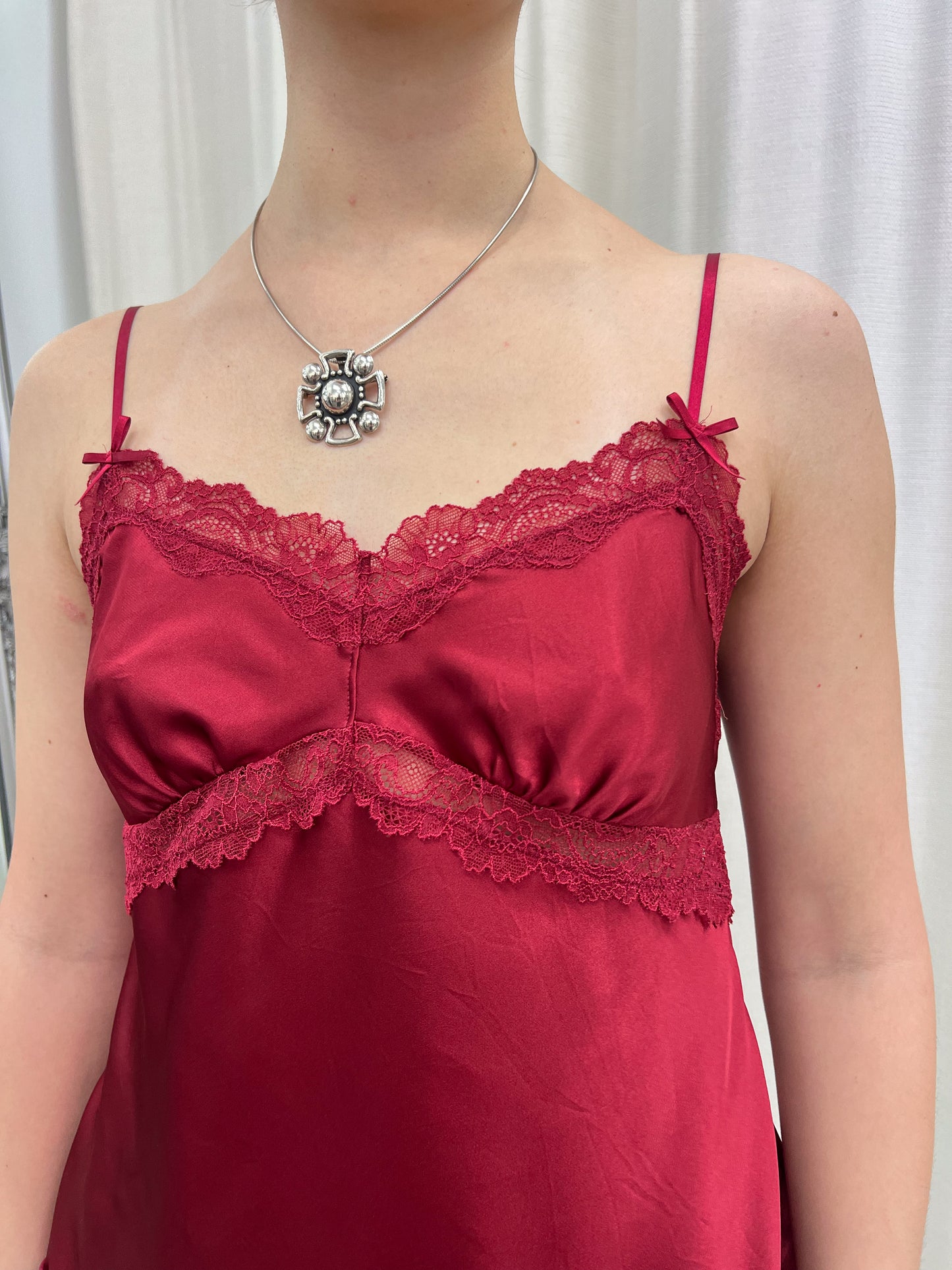 Red Satin Cami - Size Small