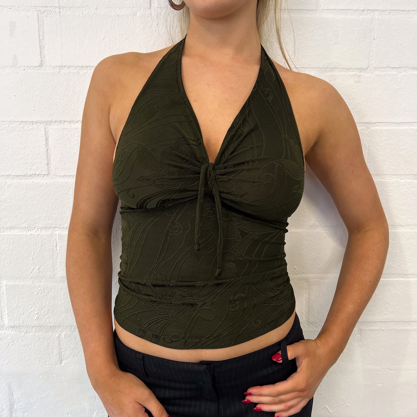 Dylan Halter Top / Khaki Texture