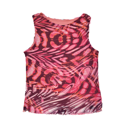 Cameron Mesh Tank / Fuschia Swirl