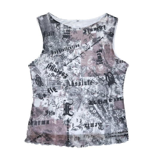 Cameron Mesh Tank / Collage