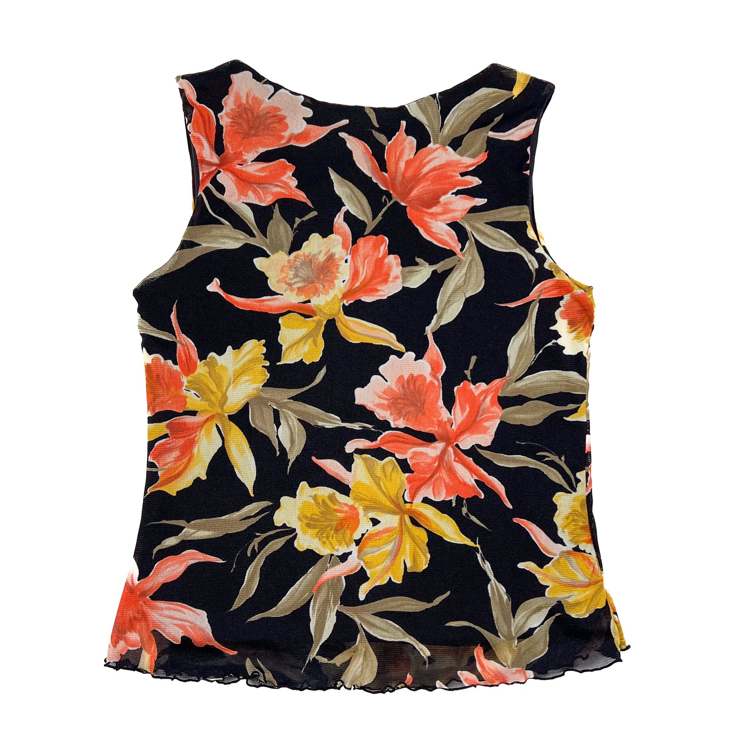 Cameron Mesh Tank / Black Tropical