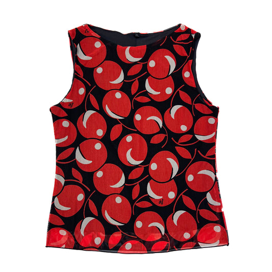 Cameron Mesh Tank / Cherry