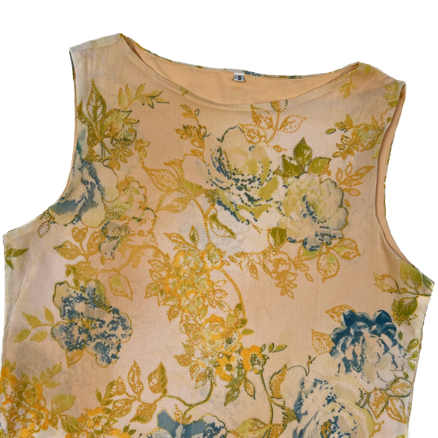 Cameron Mesh Tank / Yellow Floral