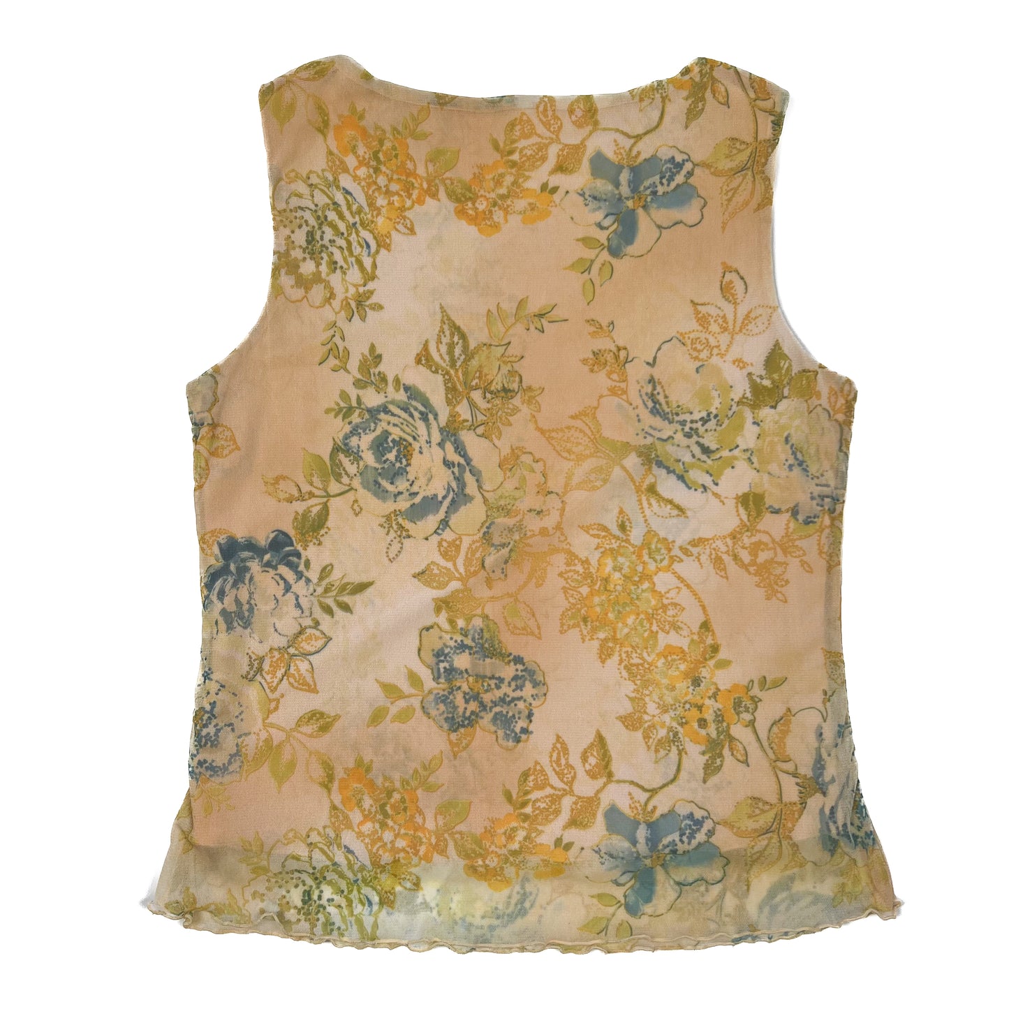 Cameron Mesh Tank / Yellow Floral