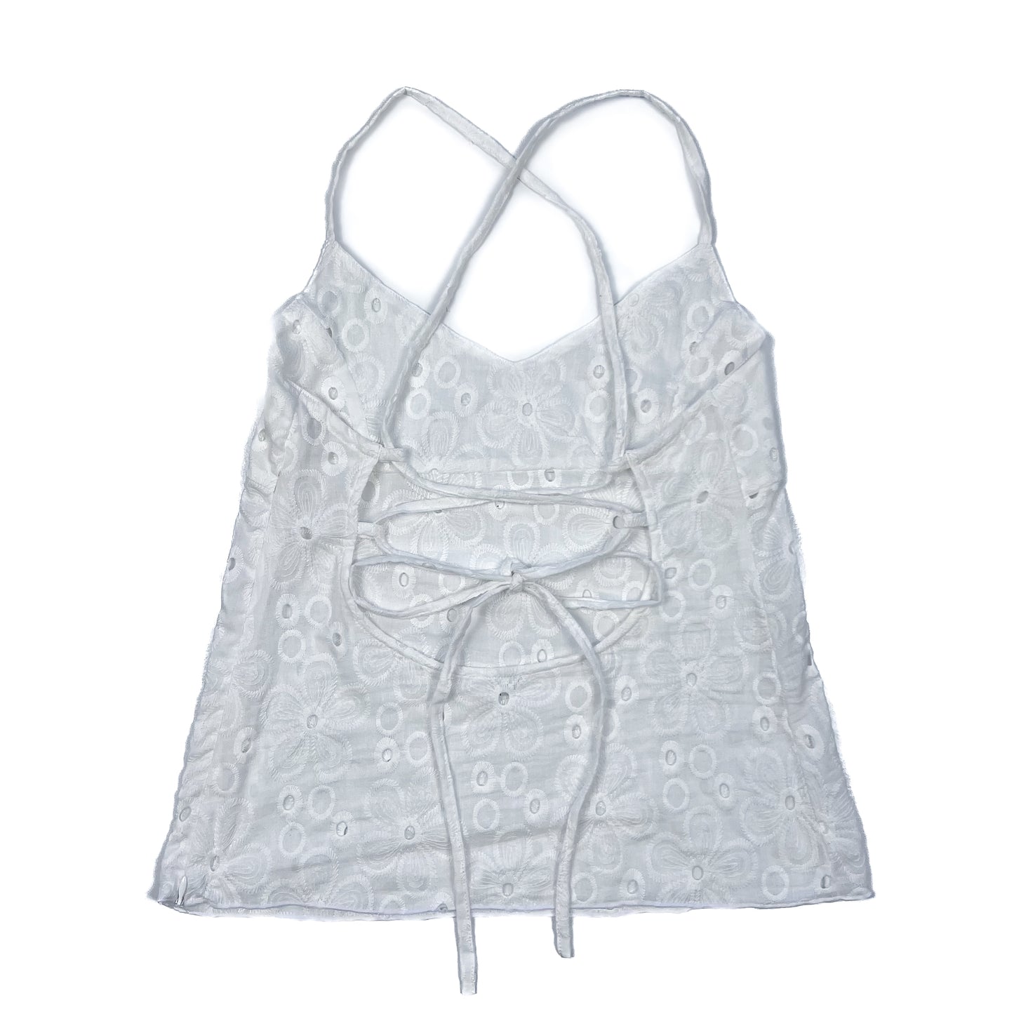 Andi Lace Tie Top / White Broderie