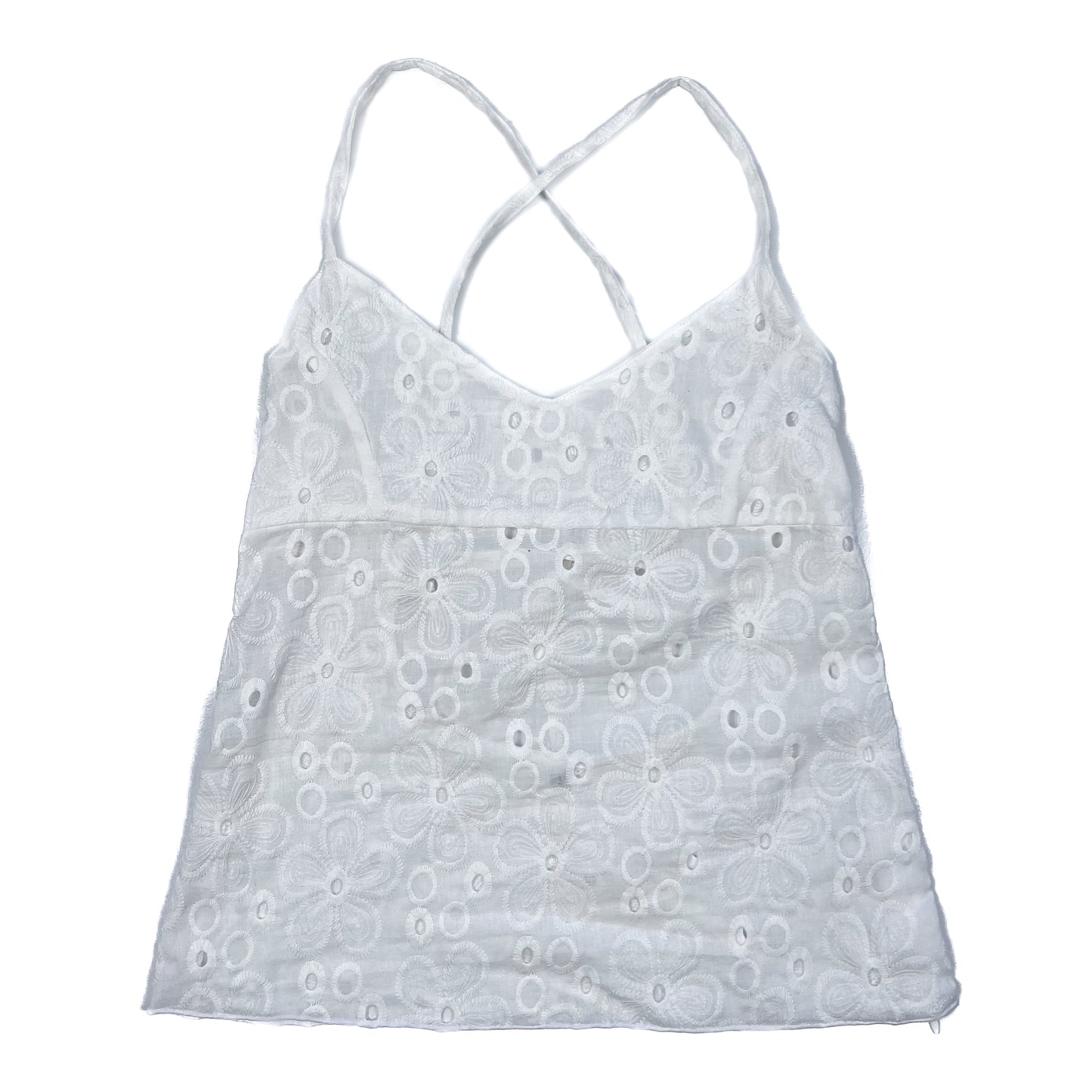 Andi Lace Tie Top / White Broderie