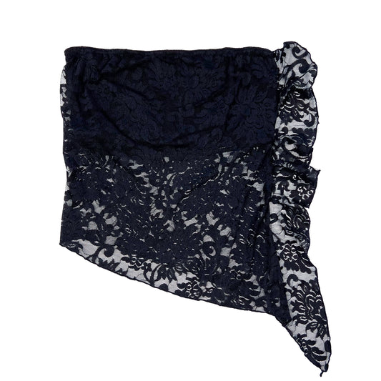 Buffy Strapless Top / Black Lace