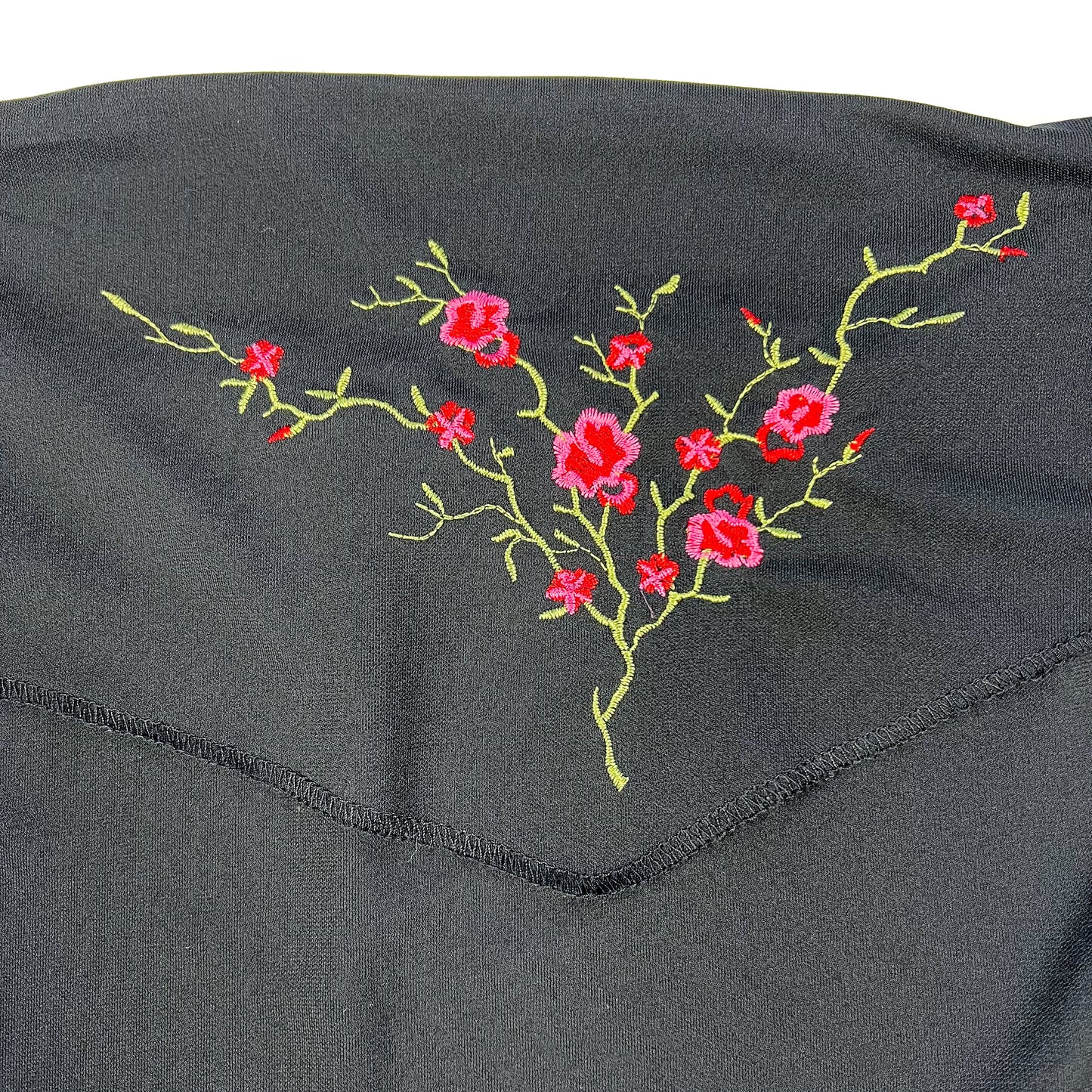 Black Embroidered Tube Top