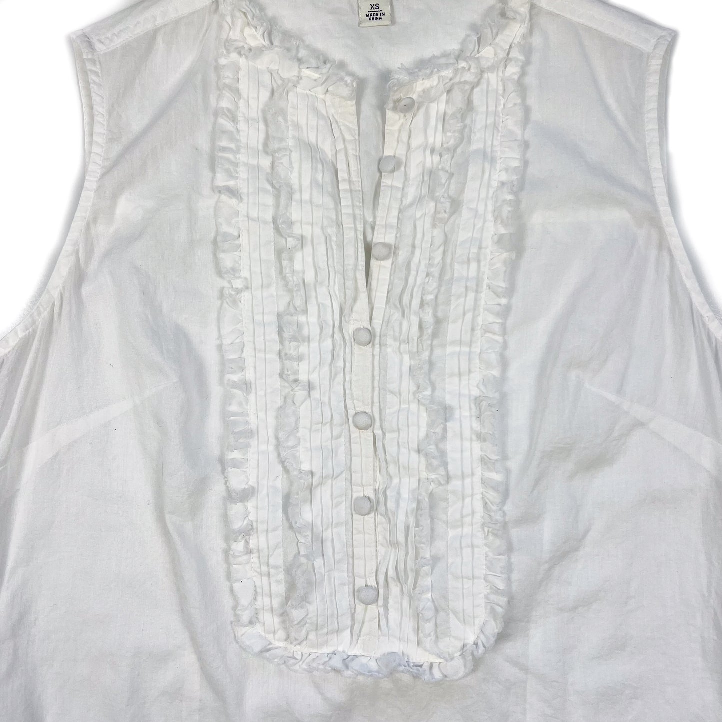 White Sleeveless Shirt