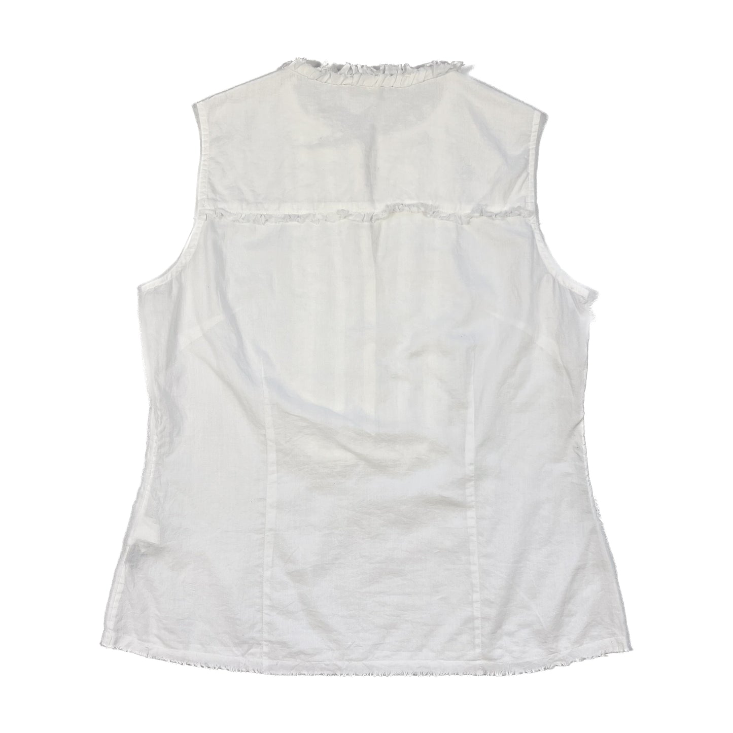 White Sleeveless Shirt