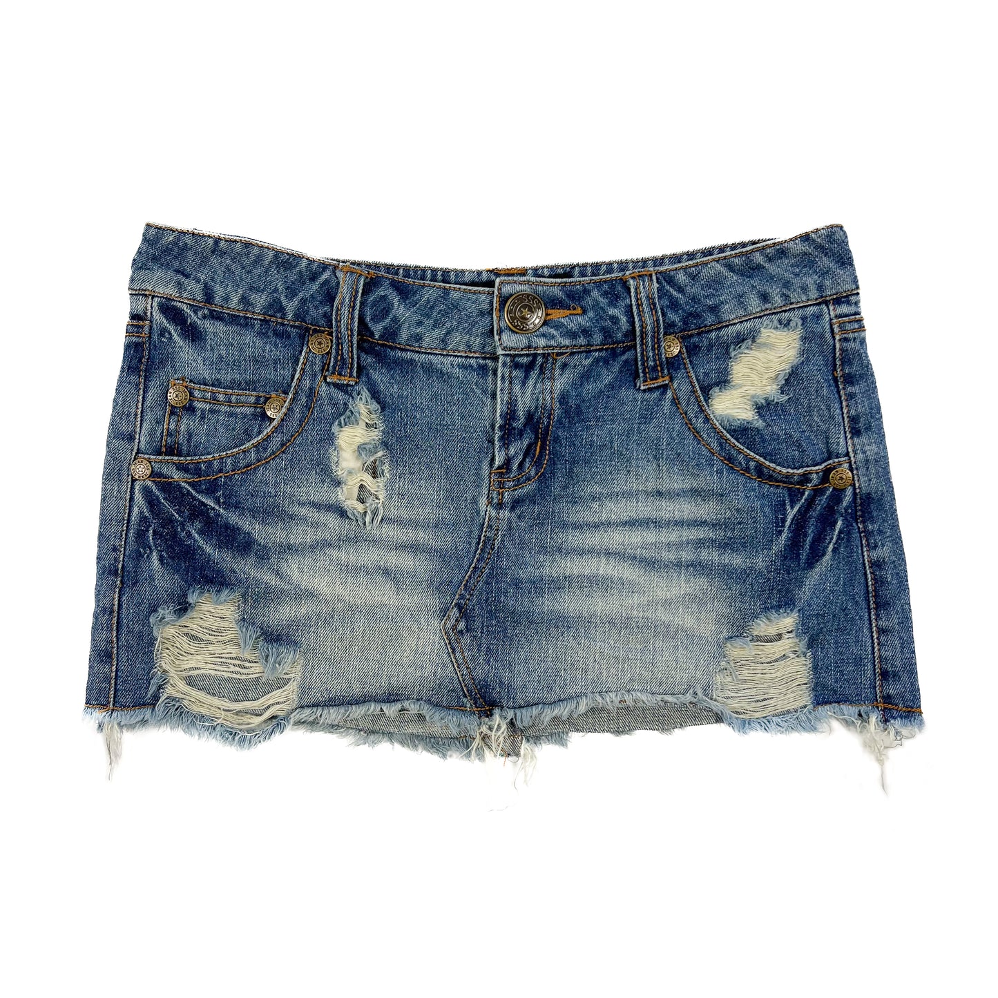 Blue Denim Mini Skirt